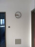 EMITDOOG（多一米）挂钟客厅现代简约创意北欧挂墙静音走时 玻璃黑框A款 14英寸 实拍图
