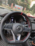 徐记 真皮手缝方向盘套适用大众迈腾ID.4X途观L朗逸id3速腾帕萨特探岳 定制款.冰火月白皮+黄色回正标 所有车型可定制 实拍图