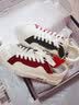 FILA FUSION斐乐女鞋帆布鞋女 低帮板鞋POP轻质帆布鞋休闲运动鞋女 奶白/烧砖红-GF 38.5 实拍图
