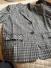 深呼吸DEEP BREATH女装轻薄抗皱复古通勤西装西服外套女A400692 黑白格 XL (5码) 实拍图