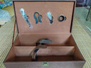 致绪红酒包装盒酒具葡萄酒礼盒皮箱子双支手提皮质装酒箱高档通用 金色双支（带酒具） 实拍图