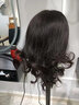 名发轩美发头模全真发学徒练手理发店假人头模特头剪发头模可烫染吹造型 16英寸【中长发】黑色系 小支架+2个鳄鱼夹 实拍图