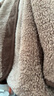 茵曼（INMAN）田园圆领羊羔毛文艺宽松绣花图案2025秋季新款女装开衫外套大衣 摩卡棕-18348693 L 实拍图