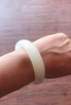 瑾瑶    方解石玉手镯蓝田玉手镯女士玉镯白冰通透送亲人送好友自戴 60-61mm 实拍图
