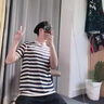 帝欧莱夫翻领短袖男士夏季休闲半袖夏天衣服男生潮牌半袖POLO男装t恤夏装 蓝条 XL 实拍图