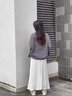 浪莎休闲裙裤女夏季2025薄款冰丝阔腿裤半身裙女小个子高腰显瘦a字裙 仙女白【透气+防走光内衬】 L 【推荐126-140斤】 实拍图