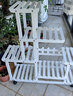 华观家居（Home Giving Furniture）多层实木花架阳台置物架室内花架子客厅落地式多肉绿萝花盆植物架 D款白色带轮 实拍图