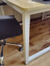 京楷 电脑桌台式家用学习桌笔记本钢木桌写字书桌现代简易简约长条桌子 原木纹白架单桌（100*60*73cm) 实拍图