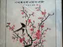 暮春舍（MUCHUNSHE） 纯手绘花鸟客厅玄关装饰画牡丹画国画挂画花开富贵字画壁画斗方 喜上眉梢B 53*53CM红木色实木镜框 实拍图