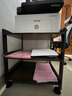 奕居置物架落地可移动办公室客厅实木路由器打印机架带轮子 实拍图