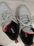 特步男鞋跑步鞋防水皮面春季新款休闲运动鞋透气网面旅游慢跑鞋子男冬 灰黑红(皮面款)  41 实拍图