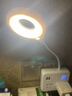 人工智能语音台灯插座带USB手机充电卧室床头灯LED小夜灯宿舍学习专用灯 T03 【语音控制三档灯光】两插位带2USB 实拍图