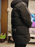 鸭鸭（YAYA）【238g高充绒】羽绒服中长款男士2025年冬季连帽保暖加厚防寒外套 黑色YE2B008875W 【新国标90高充绒/-20°抗寒】 XL 180 实拍图