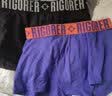 准者（RIGORER）【两条装】准者运动内裤男款平角内裤休闲内穿跑步训练透气打底裤 黑色/深紫 2条 XL 实拍图