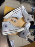 匡威（Converse）1970s 经典三星标高帮鞋情侣运动鞋学生鞋休闲帆布鞋男女鞋多巴胺 162056C 白高 38 /5.5 实拍图