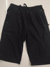 盖世男儿休闲短裤男夏季新款薄款透气七分裤 K17男黑色 2XL(约135-150斤) 实拍图