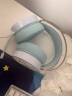 达尔优(dareu) EH722素洁蓝 游戏耳机 头戴式耳机带麦 电脑耳机 电竞耳机 虚拟7.1声道 USB接口 白蓝色 实拍图