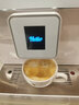 德颐DE-720智能双彩屏意式全自动咖啡机一键意式美式花式咖啡/家用商用办公室/现磨豆自动奶泡自动清洗 白色 实拍图