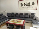 古爵沙发客厅小户型科技布棉麻简约现代沙发实木框架独立弹簧布艺沙发 4m七人位+转角+脚踏【4布凳 海绵座包优质棉麻布 实拍图