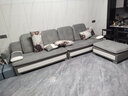 宣听布艺沙发脚踏组合中小户型布艺实木框架现代时尚简约客厅家具 【乳胶版直排四人位】3米+脚踏 实拍图