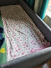 英美丹尼布艺儿童实木拼接床带护栏宝宝边床公主床加宽床婴儿软包床可定制 三面护栏 +床垫 长宽高 200*70*40-灰色 实拍图