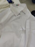 卡帝乐鳄鱼(CARTELO)衬衫男 纯色休闲短袖衬衫舒适透气白衬衣男 1F158101312D 白色-短袖 3XL 实拍图