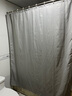 蓓柅高档纯色浴帘防水布浴室帘卫生间加厚涤纶洗澡间帘子淋浴隔断挂帘 银灰色 宽150*高180cm 实拍图