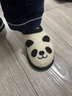 小茸室内居家静音儿童拖鞋秋冬熊猫 2-9岁男女宝地板无声羊毛保暖棉拖 超轻静音底 内长22cm 适合脚长19.5-20.5cm 实拍图
