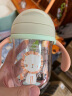 babycare 吸管杯婴儿6-12个月 重力球学饮杯防漏耐摔儿童水杯水壶宝宝喝水杯1-3岁 淡藻绿240ml（鸭嘴/吸管双头-tritan） 实拍图