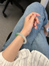 石季 翠绿玉手镯缅甸飘花冰糯种高端处理玉石镯子送人节日礼物 内径58-59mm 实拍图