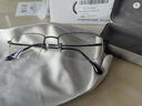 蔡司（ZEISS）镜片近视眼镜男商务半框眼睛框可配度数变色防蓝光辐射护目散光女 黑色（钛材升级款） 配1.60变灰色防蓝光（0-600度） 实拍图