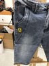 CHARLUOEL牛仔短裤男秋季薄款宽松潮牌韩版透气直筒休闲七分中裤子男士潮流 2156灰色 31 实拍图