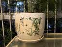 裕轩堂陶瓷花盆带托盘创意圆形简约阳台绿植多肉花盆兰花蝴蝶兰绿萝吊兰 79084 特大号口径约22厘米 实拍图
