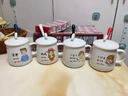 卡西菲kaxifei（KAXIFEI）创意亲子一家人陶瓷杯子带盖勺家用马克杯咖啡牛奶杯可爱个性水杯 一家人套装（4只装） 实拍图