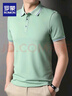 罗蒙（ROMON）送父亲冰丝凉感速干短袖t恤男士夏季薄款休闲翻领POLO上衣爸爸装 406青绿 L 170 建议120-135斤 实拍图