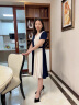 俞兆林（YUZHAOLIN） 妈妈装夏装气质连衣裙2022年夏季新款中老年女装洋气时尚雪纺减 蓝色 2XL（建议105-120斤） 晒单实拍图