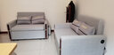 翼度空间坐卧两用床铁 实木沙发床多功能两用 客厅书房折叠床沙发变床组合 浅灰色1133-37 外径1.15米乳胶款 带储物 单人位 实拍图