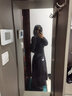 AUI 毛呢大衣女冬2023新款欧洲站气质时尚女装长款西装羊毛呢子外套 黑色 S 实拍图