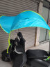 金狸电动车雨棚遮阳伞防晒伞电瓶车加宽加大踏板摩托车挡雨棚遮雨蓬罩 黑色内里+前后开窗+天蓝 实拍图