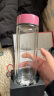 希诺双层玻璃杯家用办公水杯女高颜值过滤泡茶杯子XN-9506粉色 300mL 实拍图