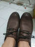 劳克士春季头层牛皮休闲皮鞋男英伦商务工装鞋低帮上班透气男鞋手工鞋 棕色 43 实拍图