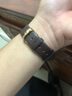 维途薄型柔软真皮表带男女手表带 牛皮平纹适用于CK罗西尼阿玛尼DW 棕色-银色扣 18MM 实拍图