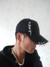 小众鸭舌帽男潮酷帅潮流网红帽子潮男学生街头百搭韩版嘻哈棒球帽 黑色 可调节 实拍图