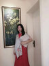 忆元锦绣苏绣丝巾送礼真丝妈妈桑蚕丝刺绣围巾女苏州丝绸绣花披肩出国礼品 金梅花-银粉色 实拍图