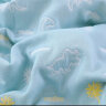 九洲鹿 六层纱布毛巾被夏凉被单人空调被儿童婴儿夏被午睡毯透气小盖毯 恐龙豆青 200*230cm 实拍图