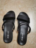 ZHR凉鞋女学生真牛皮平底凉拖女百搭罗马一字带沙滩女鞋外穿 M271 黑色 35 实拍图