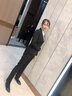 桑影（SANRDYON）职业装女装套装长袖工作服西服外套女士工装面试正装小西装女 黑西装+西裤 L（建议101-110斤） 实拍图