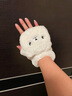 京堂京品 毛绒手套女冬季翻盖半指时尚写字开车棉女生保暖手套防寒毛线 实拍图