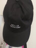 目丸棒球帽女2025新款春夏季百搭显脸小大头围字母刺绣弯檐鸭舌帽男女 黑色HELLO款 均码 一般都能戴(54-59cm) 实拍图