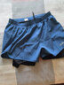 艾速欧（ARSUXEO） 跑步短裤男装手机马拉松运动短裤带内衬二合一速干健身训练 裤子 【速干透气后口袋】蓝拼黑 3XL 实拍图